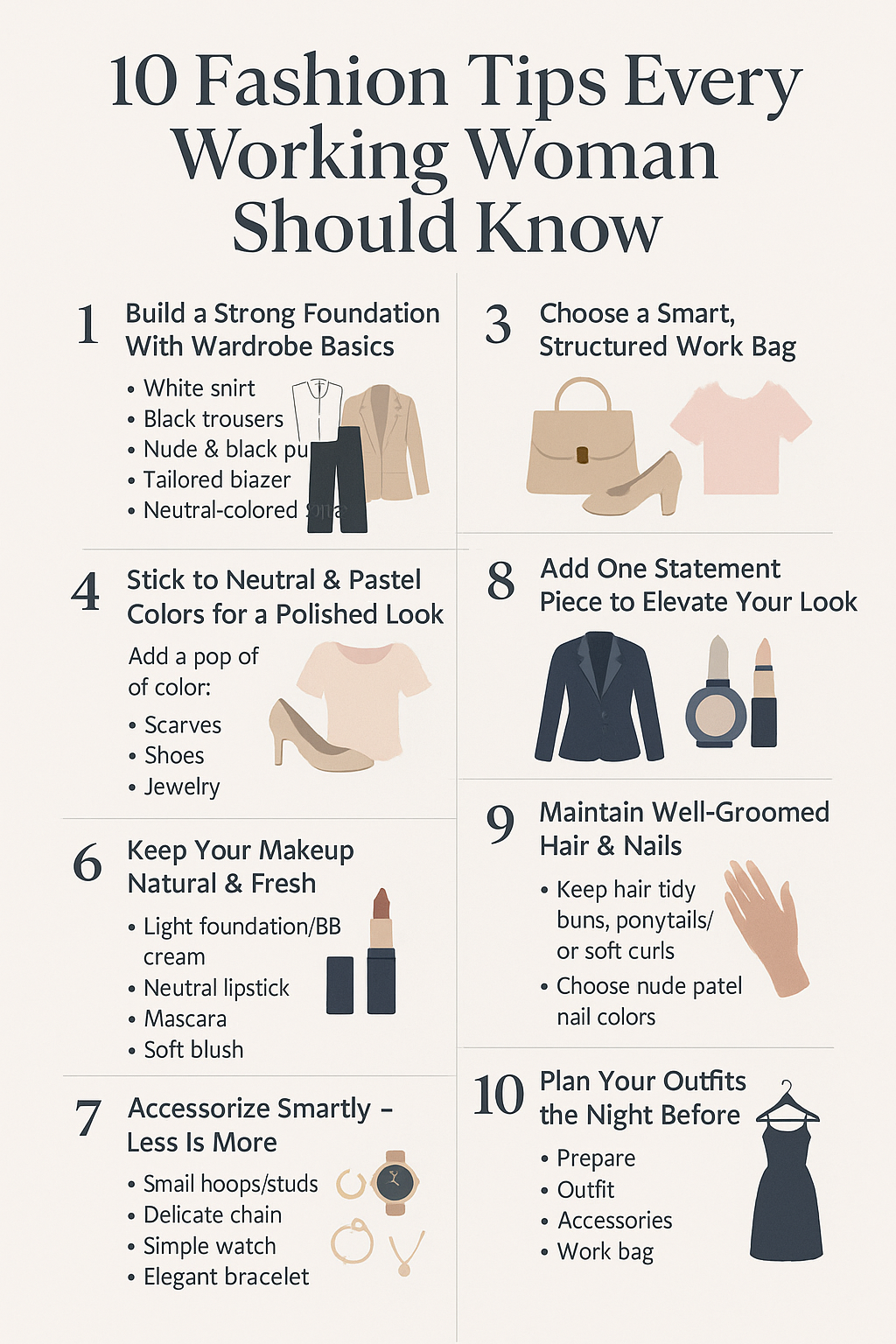 10 fashion tips every working woman should know